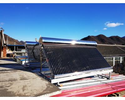 北京市延慶縣四海鎮(zhèn)菜食河村“太陽能+空氣能+儲熱+電磁能”多能聯(lián)供清潔采暖系統(tǒng)取代散煤火爐